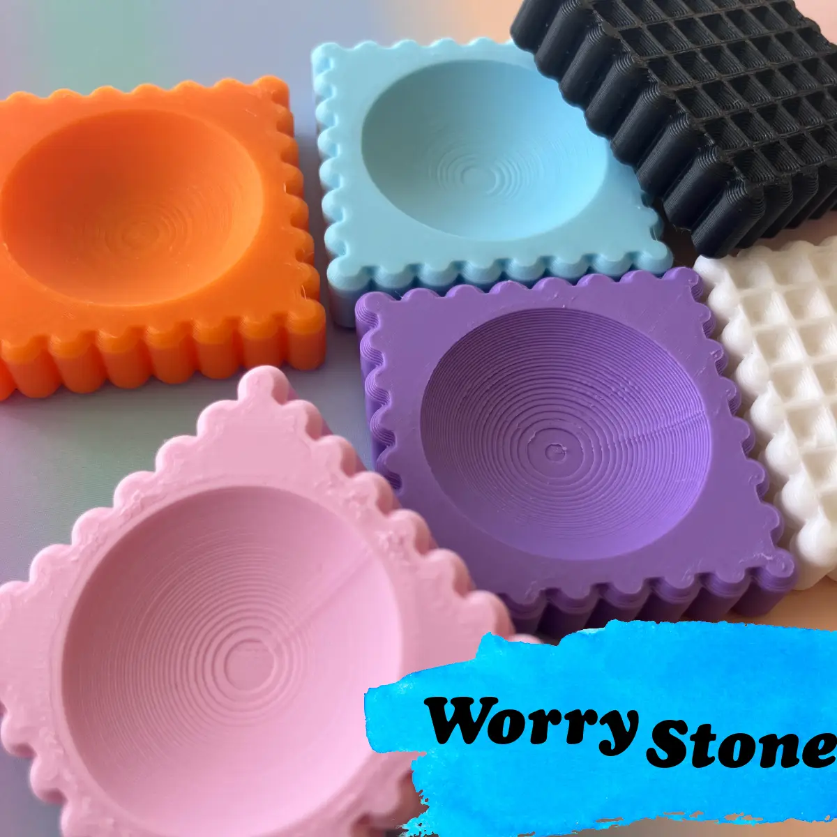 Worry Waffle — silent tactile fidget for the office